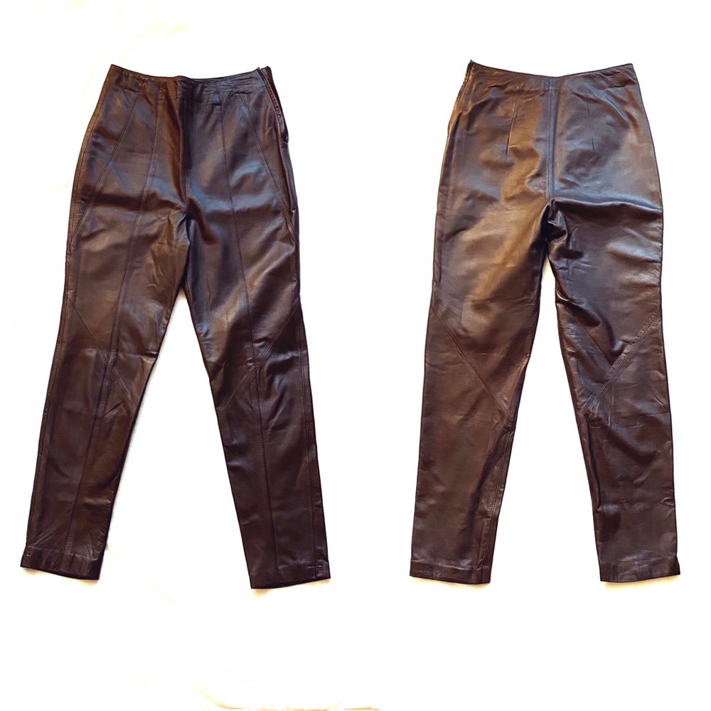 Vtg. Cache Leather Women’s High Waist Pants Brown
